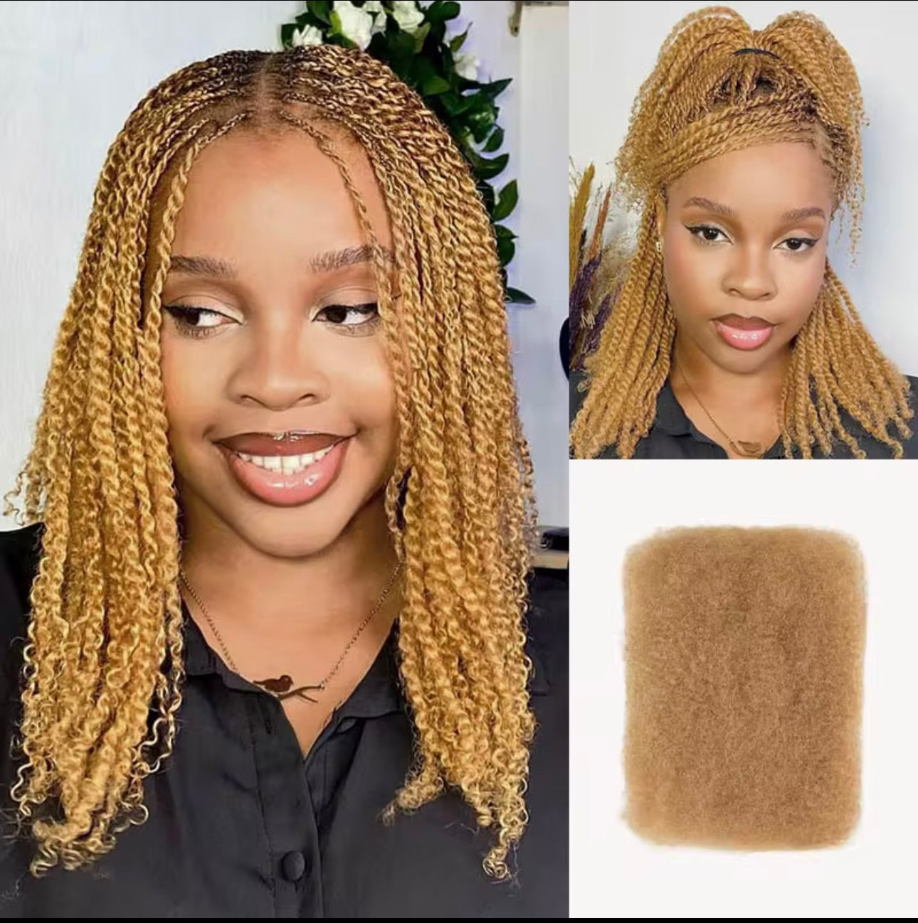 14 inches long QVR human hair twists extensions